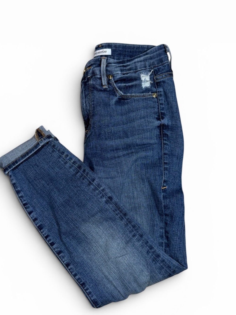 Good American Good Legs High Skinny Jeans Denim Blue 187 Size 2/26 Kardashian - Picture 5 of 9
